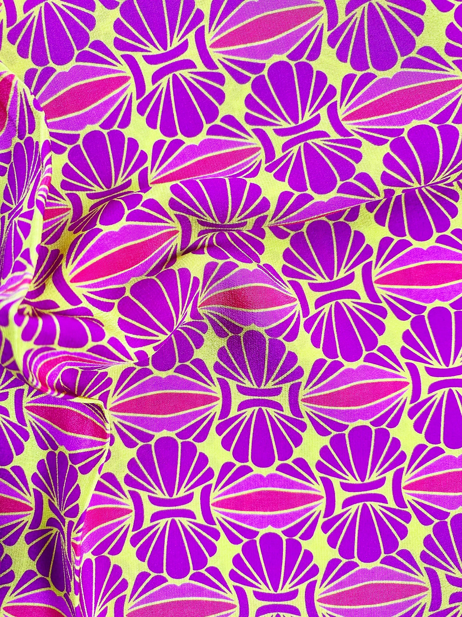 seashell samba amethyst silk scarf