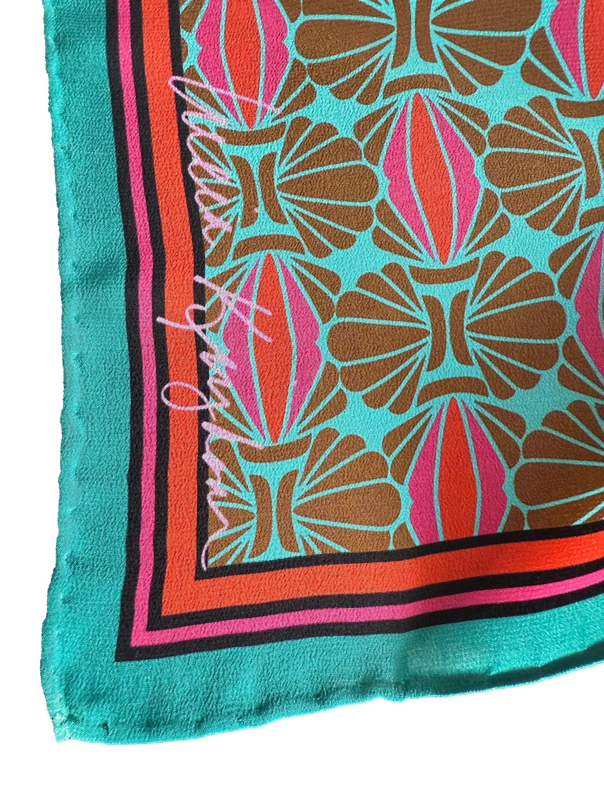 seashell samba gold silk scarf