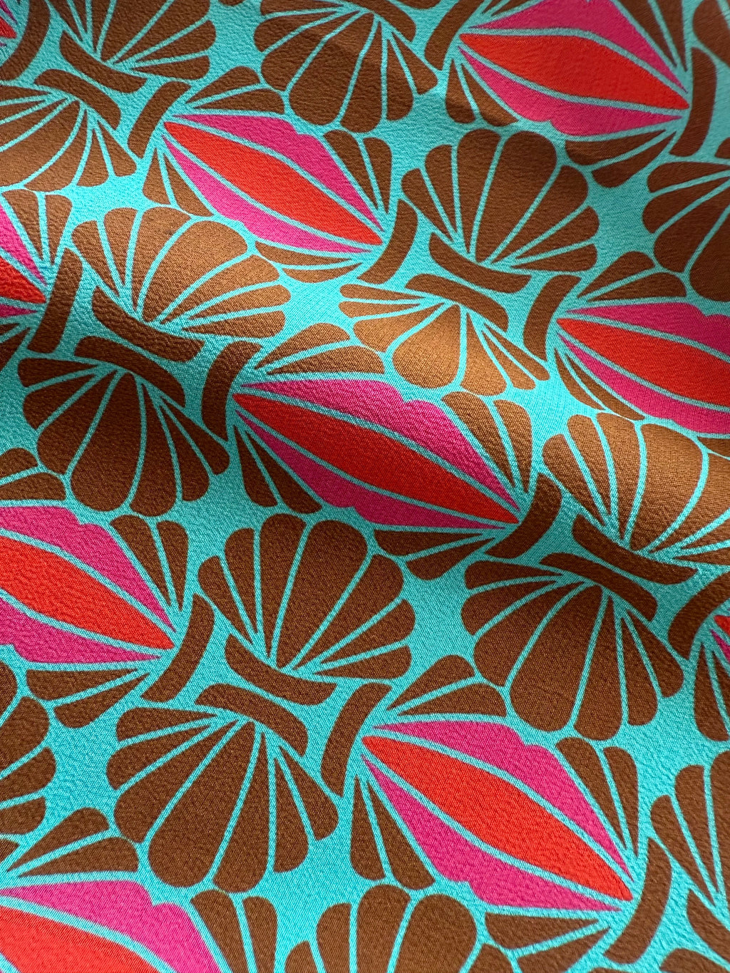 seashell samba gold silk scarf