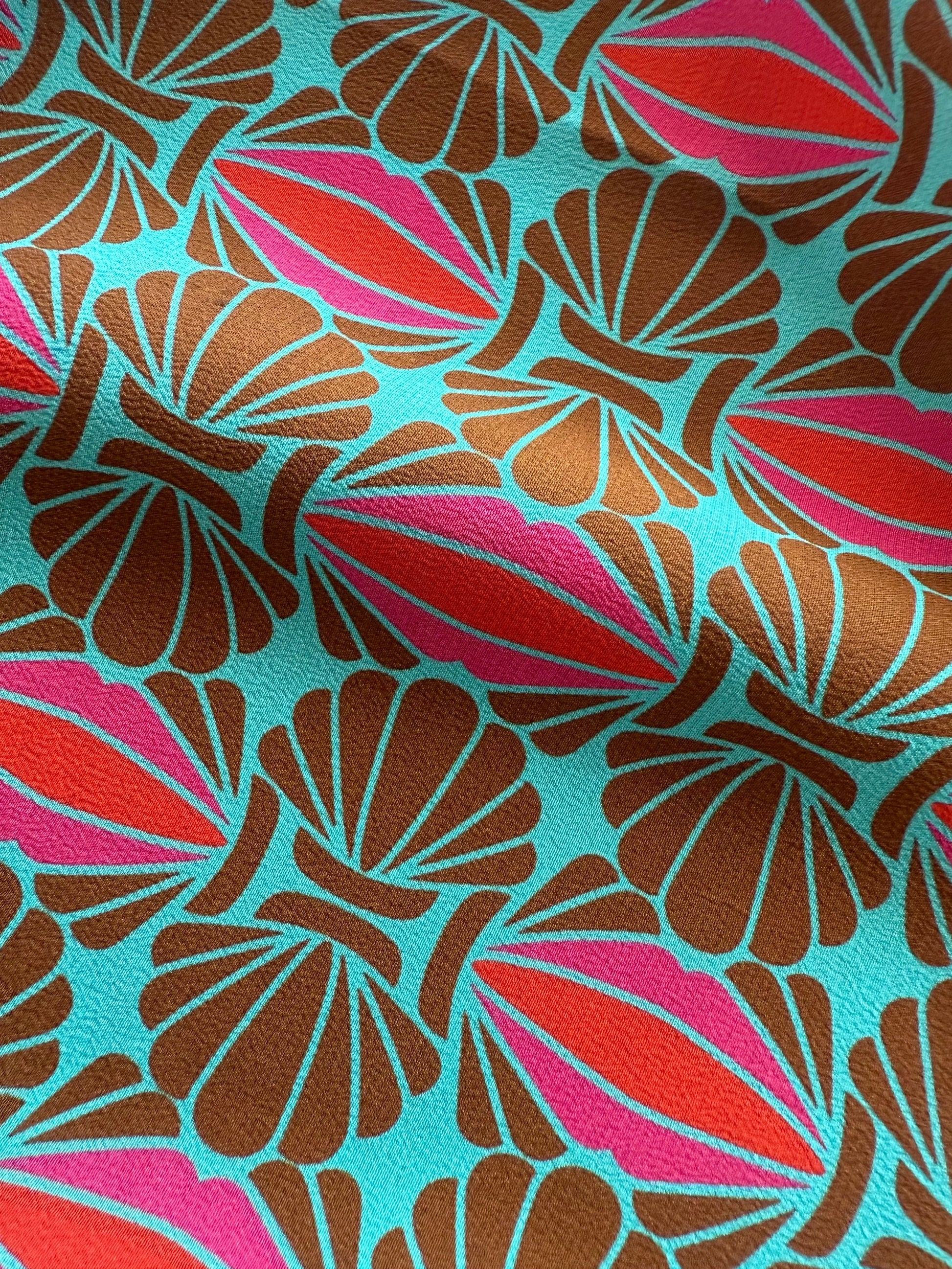 seashell samba gold silk scarf