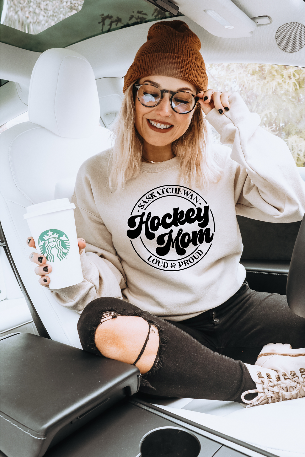 Saskatchewan Hockey Mom - Loud & Proud Unisex Crewneck
