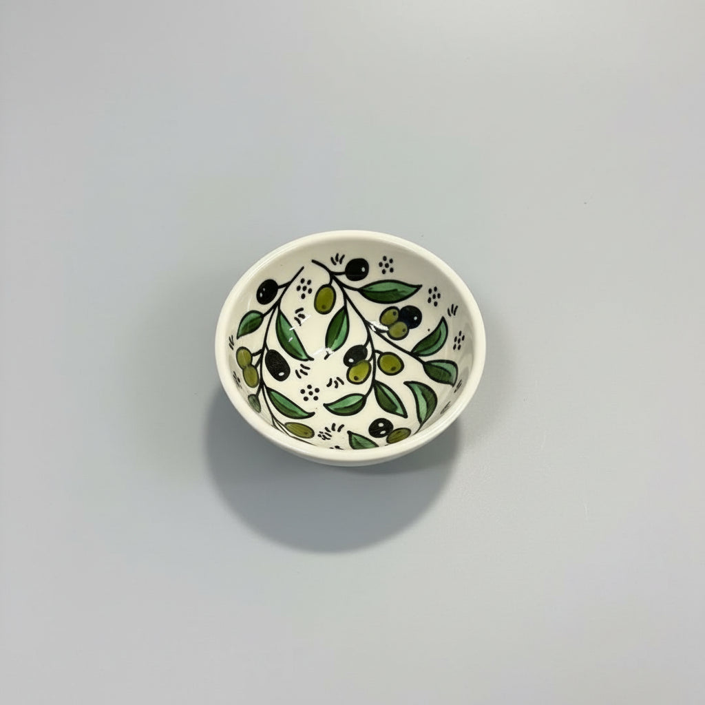 Handcrafted Ceramic Sauce & Dip Bowls – 3.5 Inch | Kuffiyeh, Blue & Yellow, Orange Designs