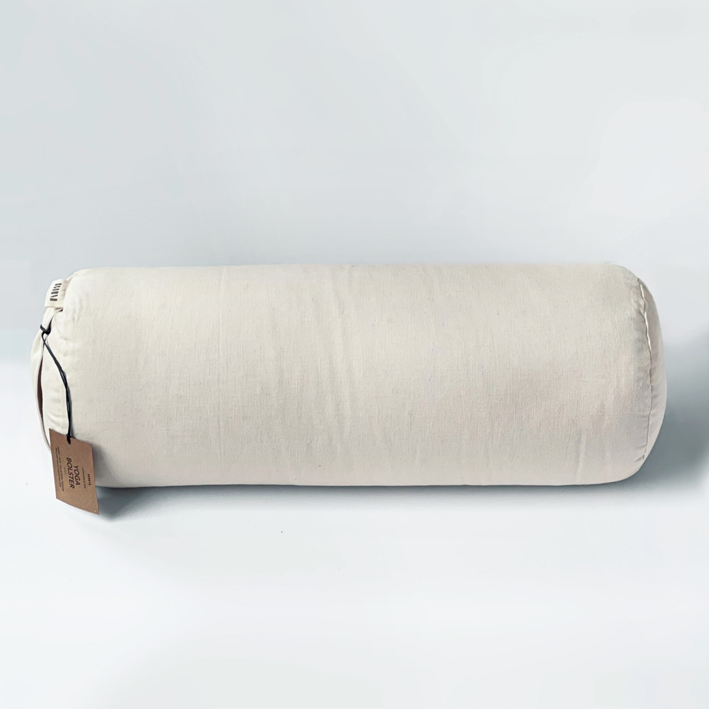 Round Yoga Bolster | Natural & Organic | Ivory White