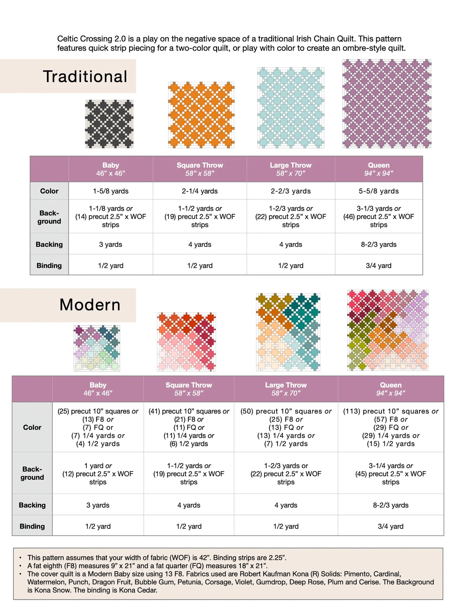 Celtic Crossing Quilt PATTERN