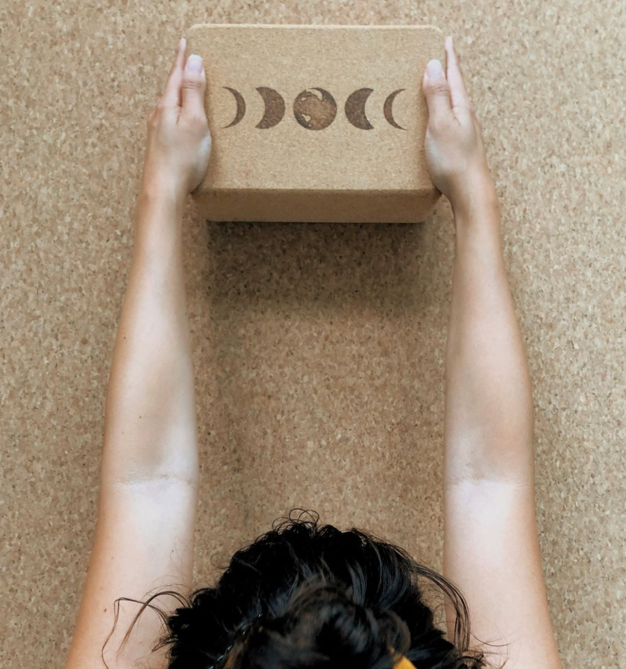 Moon Cork Yoga Block | ORIGINAL SIZE 4"x6"x9"