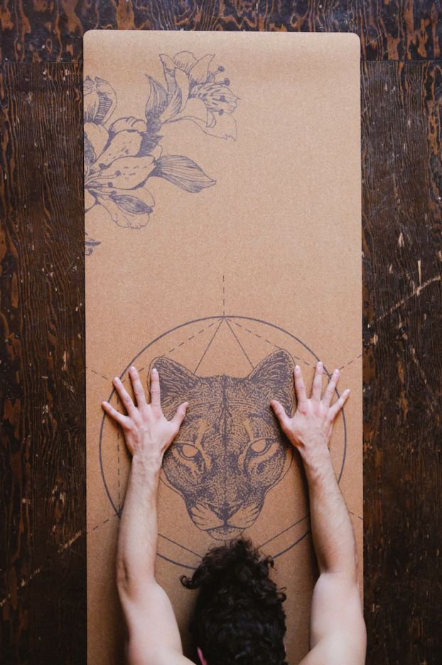 Mountain Lion Cork Yoga Mat | 3.5MM OR 4.5MM