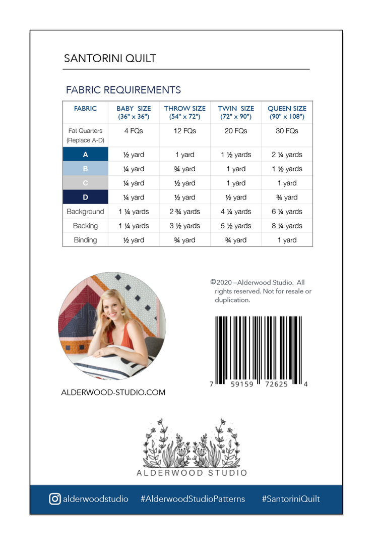 Santorini Quilt PATTERN