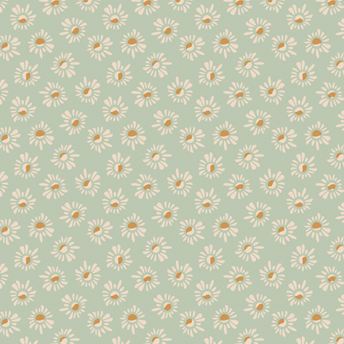 AGF Slow Summer; Susans, pistache, 1/4 yard