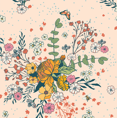AGF Marigold; Heartfelt Reflection, 1/4 yard
