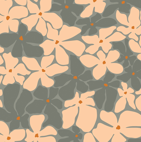 AGF Tangerine; Bloom Burst, Sunset, 1/4 yard - À VENIR