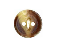 Elan ; Bouton 4 trous, marron - 3/8"