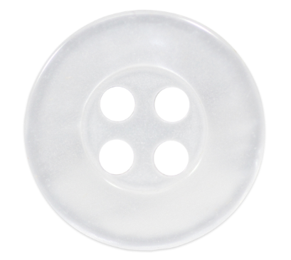 Elan ; Bouton 4 trous, blanc - 5/16"