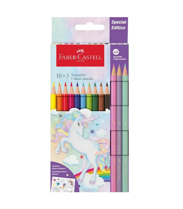 Faber-Castell COLOR GRIP PENCILS UNICORN/10+3 SPARKLE PASTEL