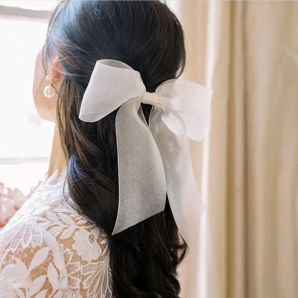 GEORGINA Organza Bridal Hair Bow