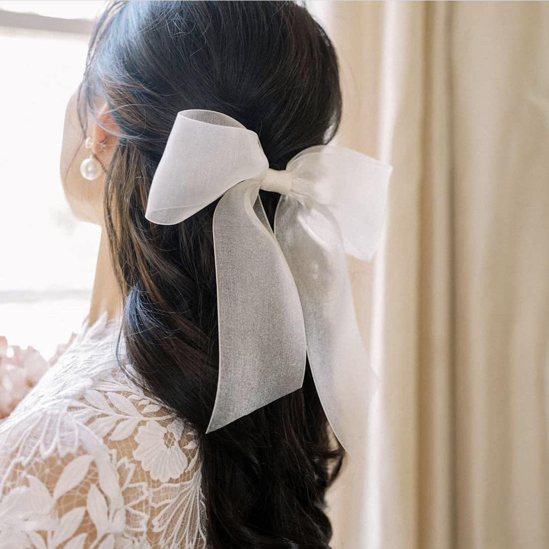 GEORGINA Organza Bridal Hair Bow