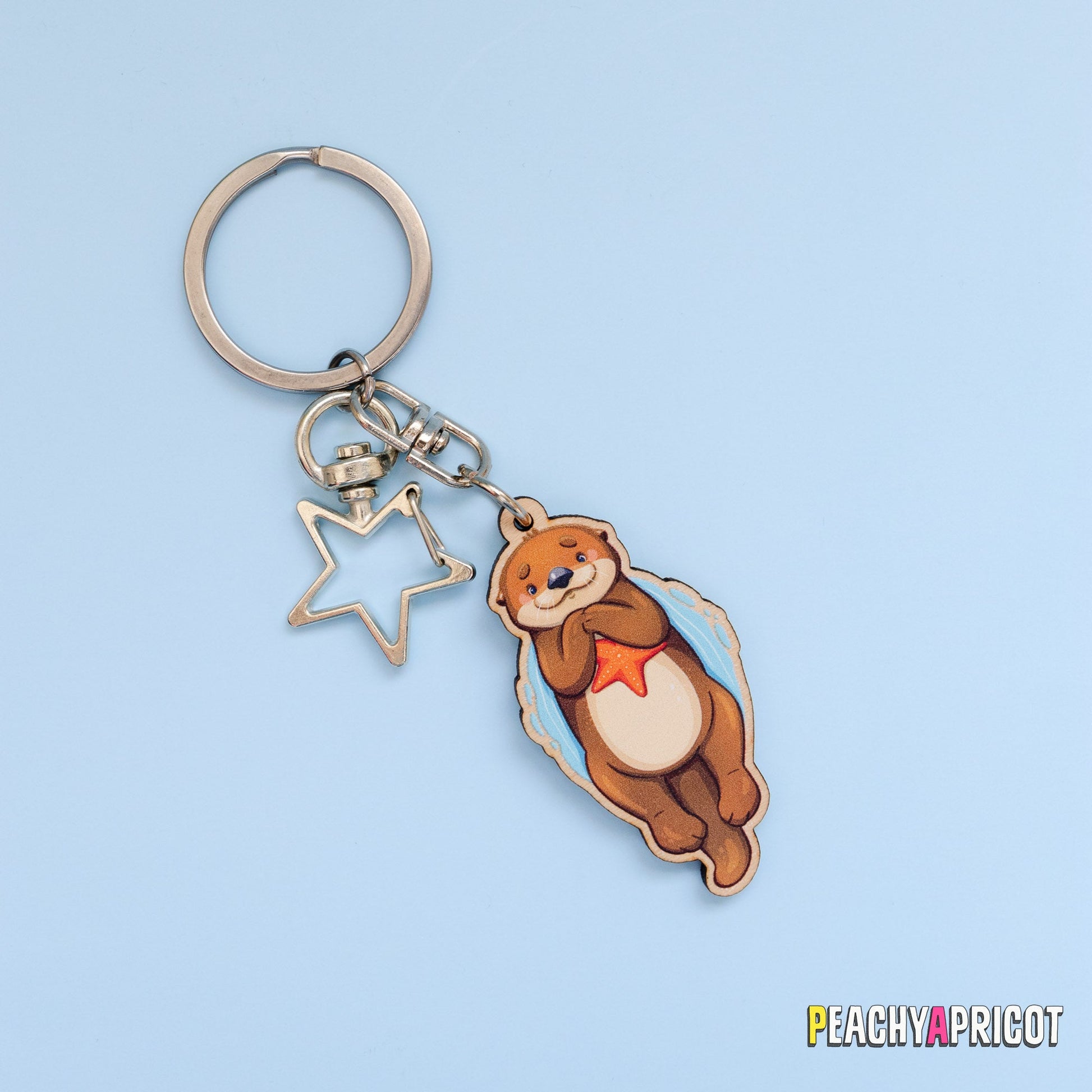 Happy Sea Otter Keychain