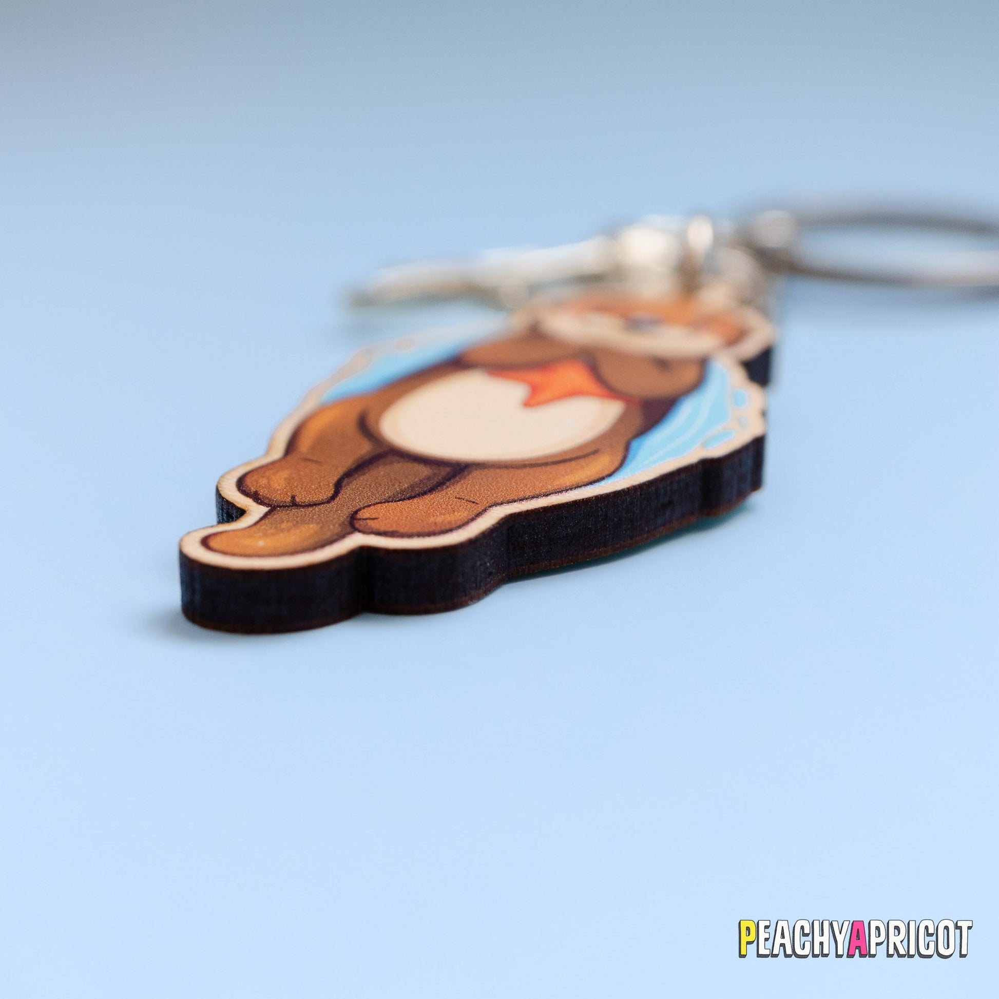 Happy Sea Otter Keychain