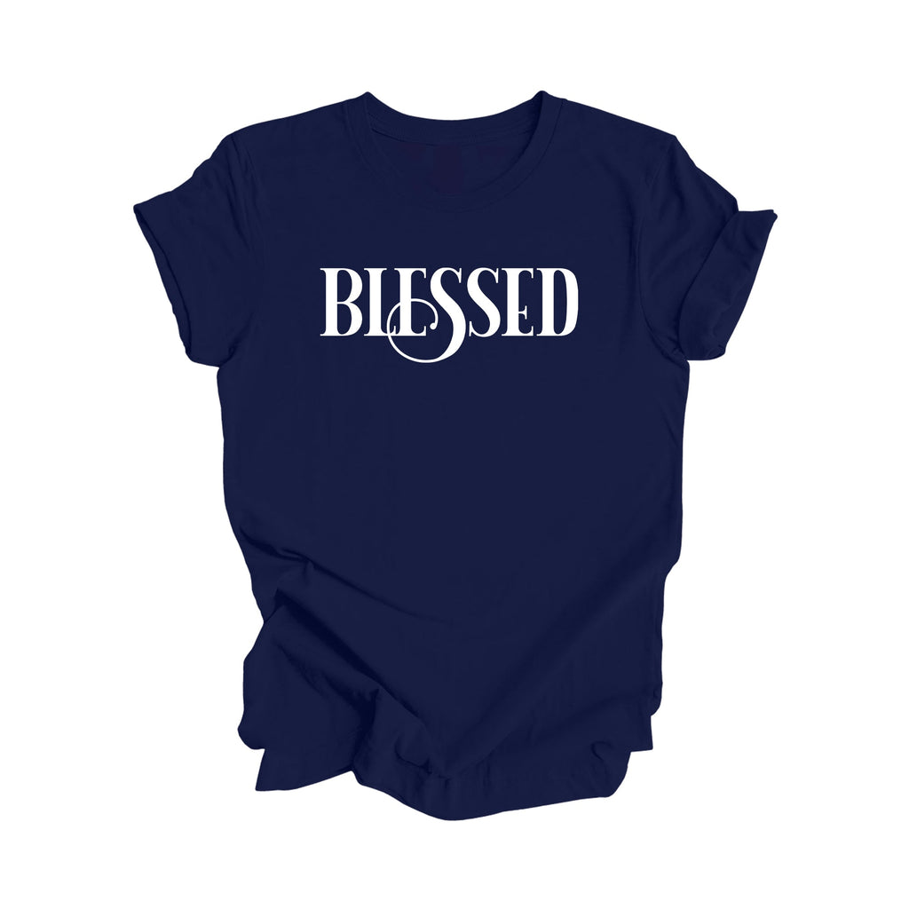 Blessed - Positive Quote Shirt, Inspirational Shirt, Motivational Shirt, Grateful Shirts, Thankful T-shirt, Religious Shirt, Christian Shirt, Faith Shirt, Gift For Her, Gift For Him - Inspired X