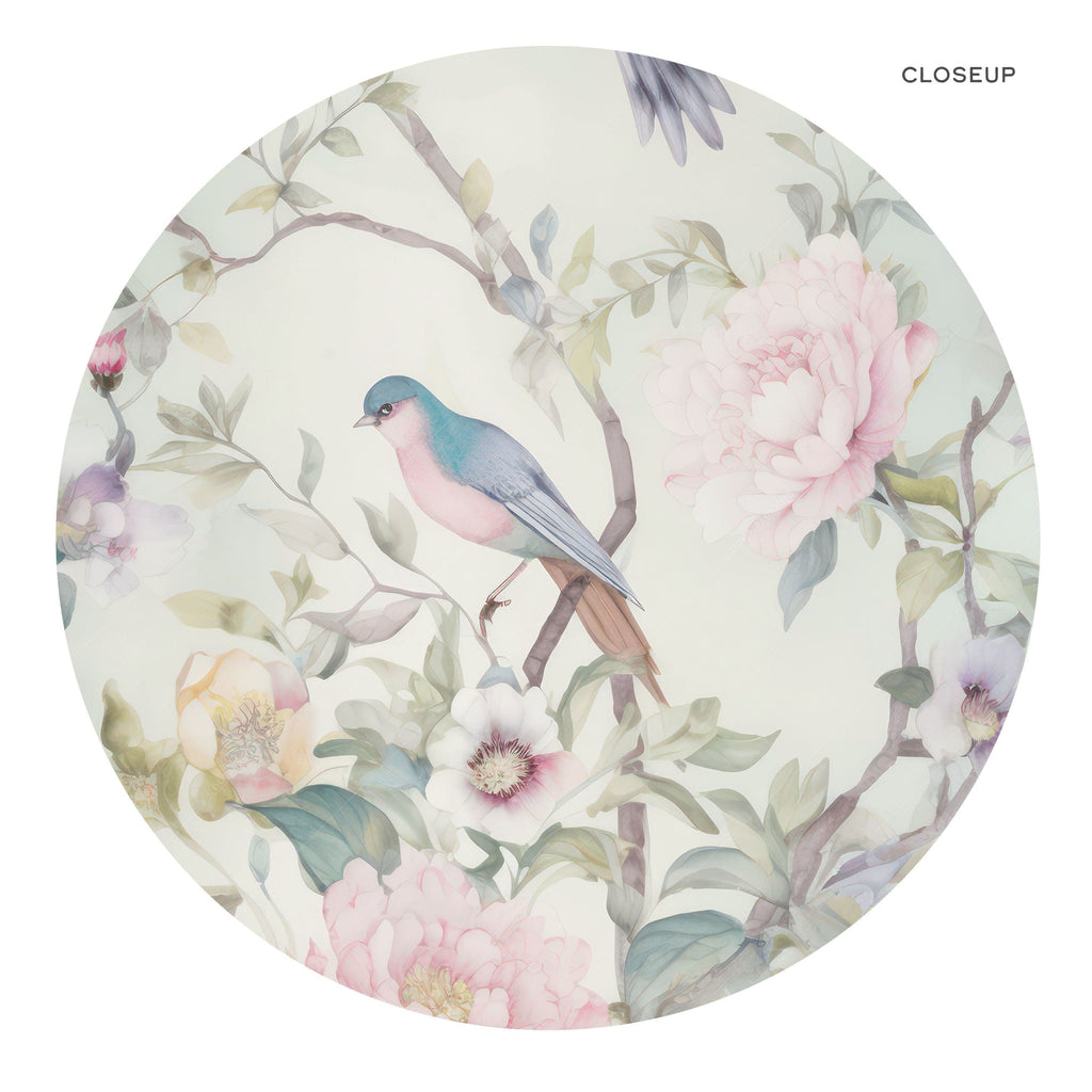Chinoiserie Bird and Floral Print Set of 2 – Soft Pastel Nursery Wall Art