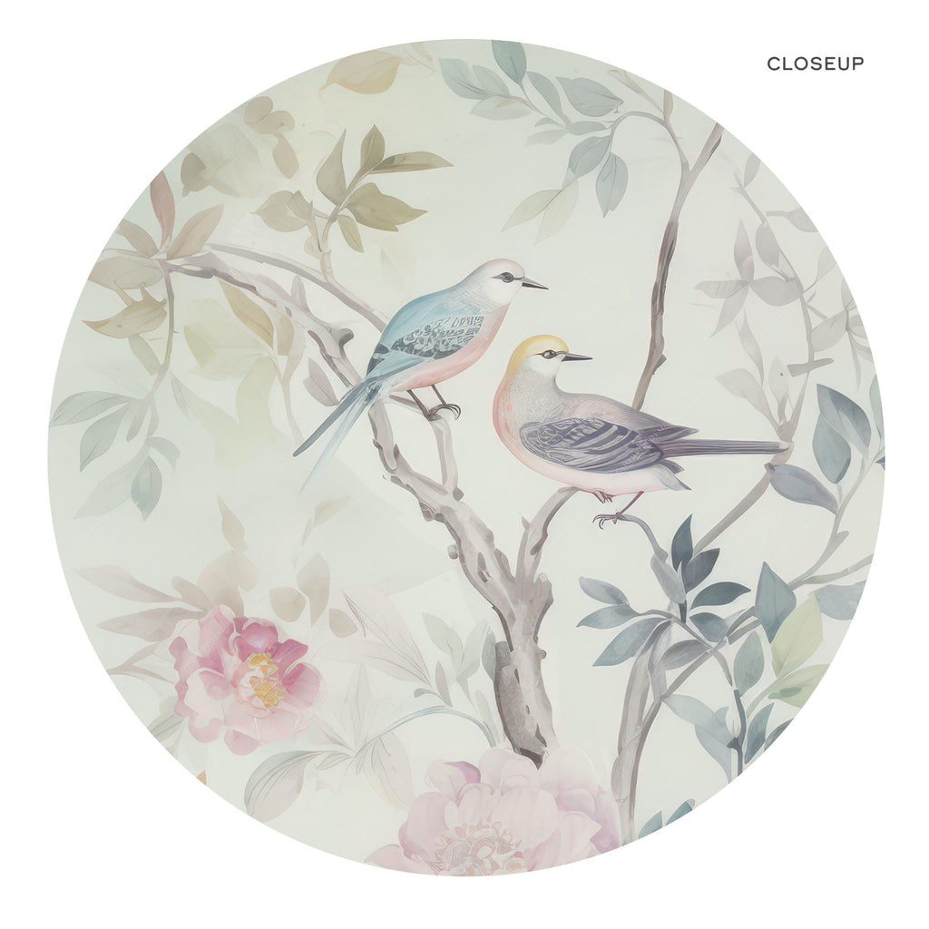 Chinoiserie Bird and Floral Print Set of 2 – Soft Pastel Nursery Wall Art