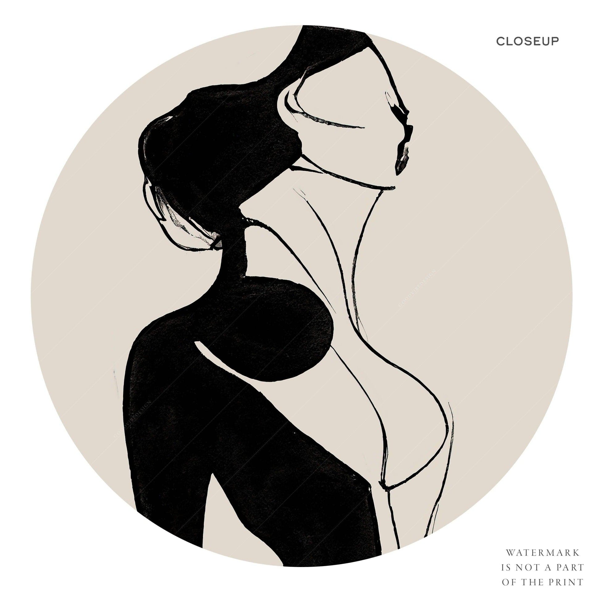 Minimalist Female Figure Line Art Print Set – Modern Black & White Wall Art