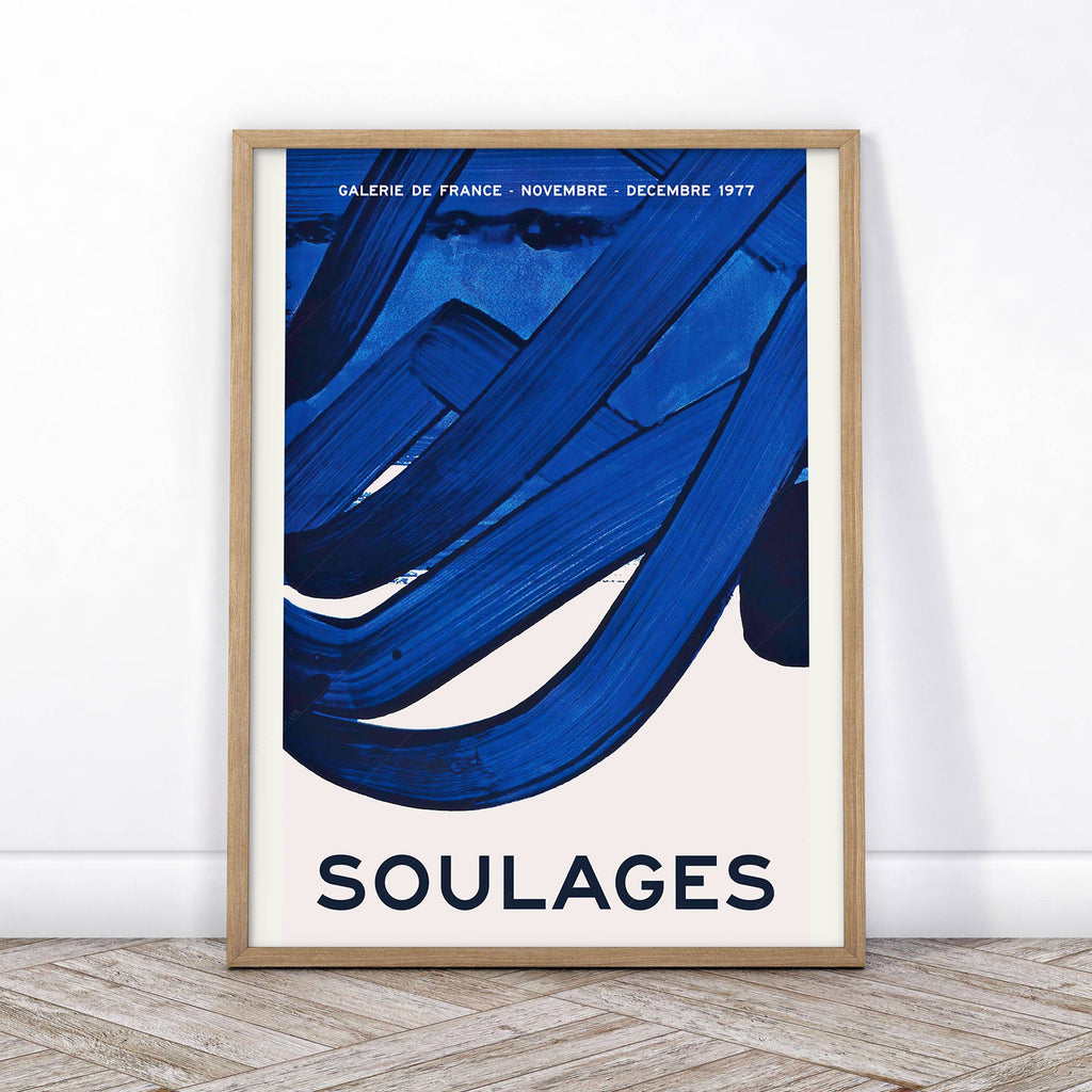 Indigo Blue Gallery Wall Set of 3 – Kusama Morris Soulages Art Prints