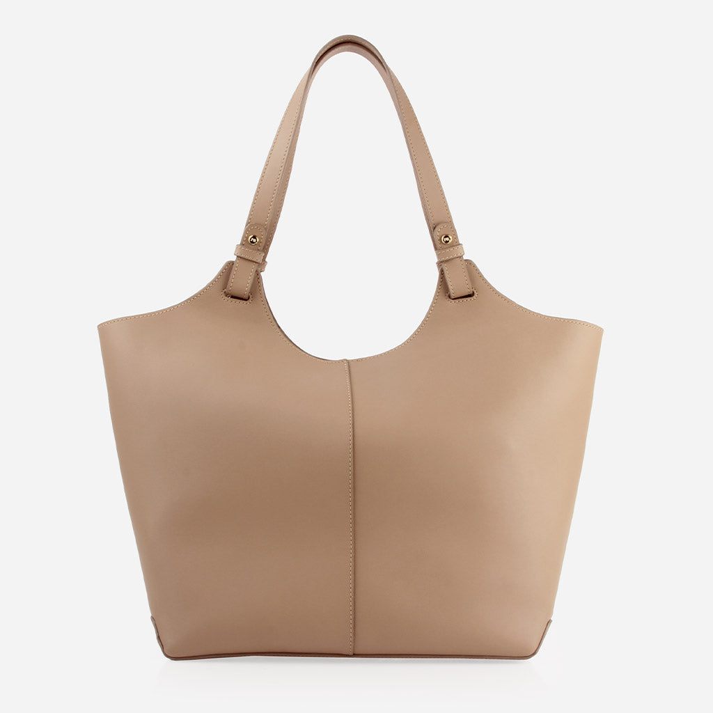 The Lisboa Tote + Laptop Sleeve Set Biscotti