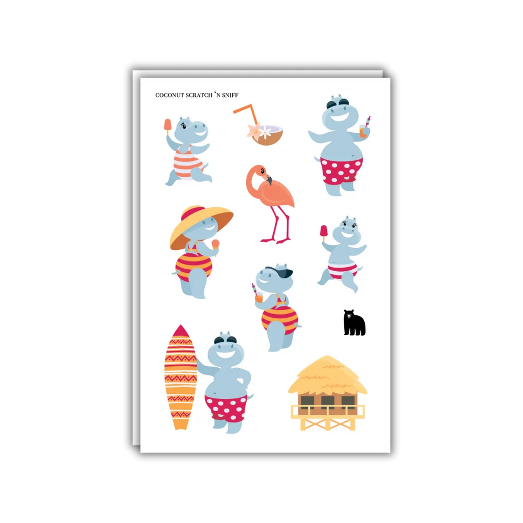 Hippo Holiday - Four Bears Sticker Club