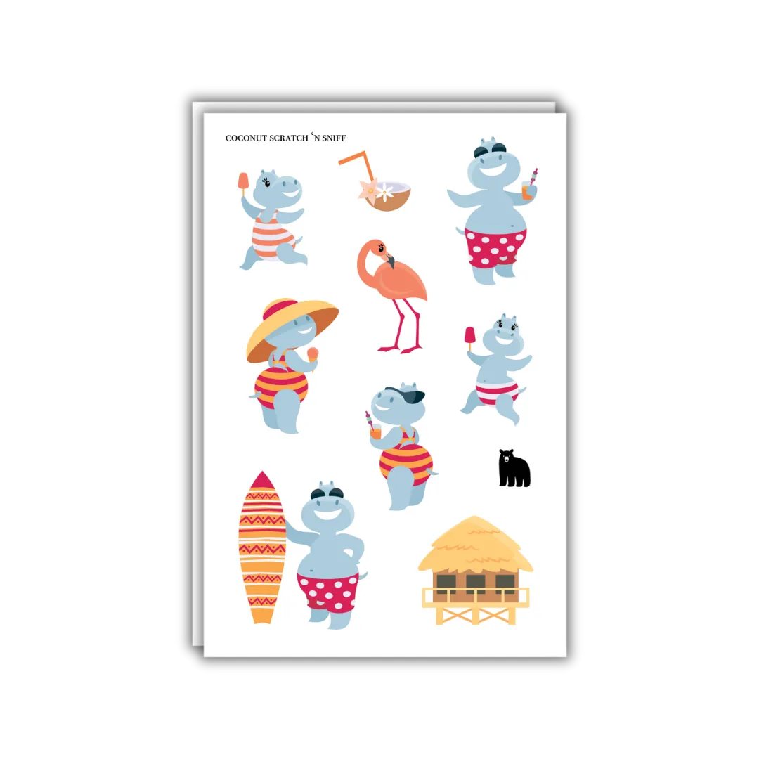 Hippo Holiday - Four Bears Sticker Club