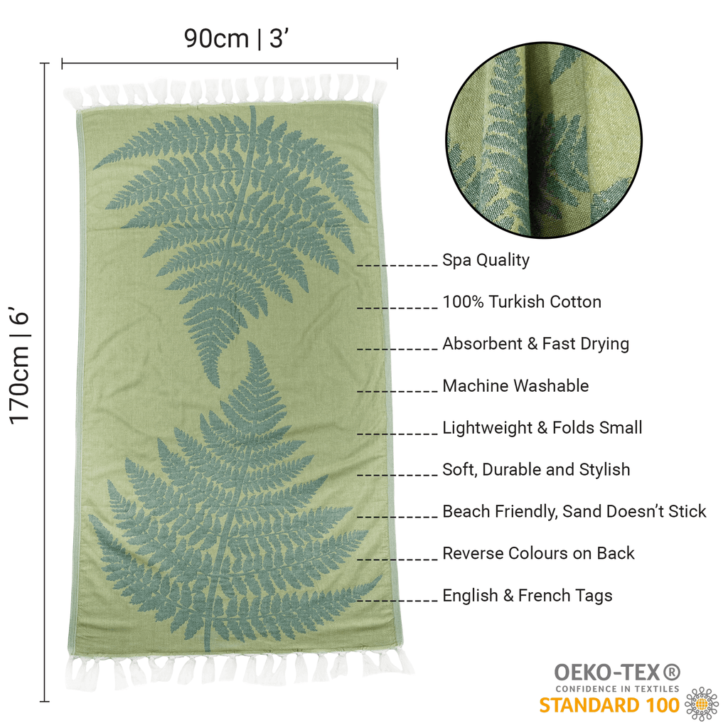 Serviettes turques Canada | Serviette de corps | Vert