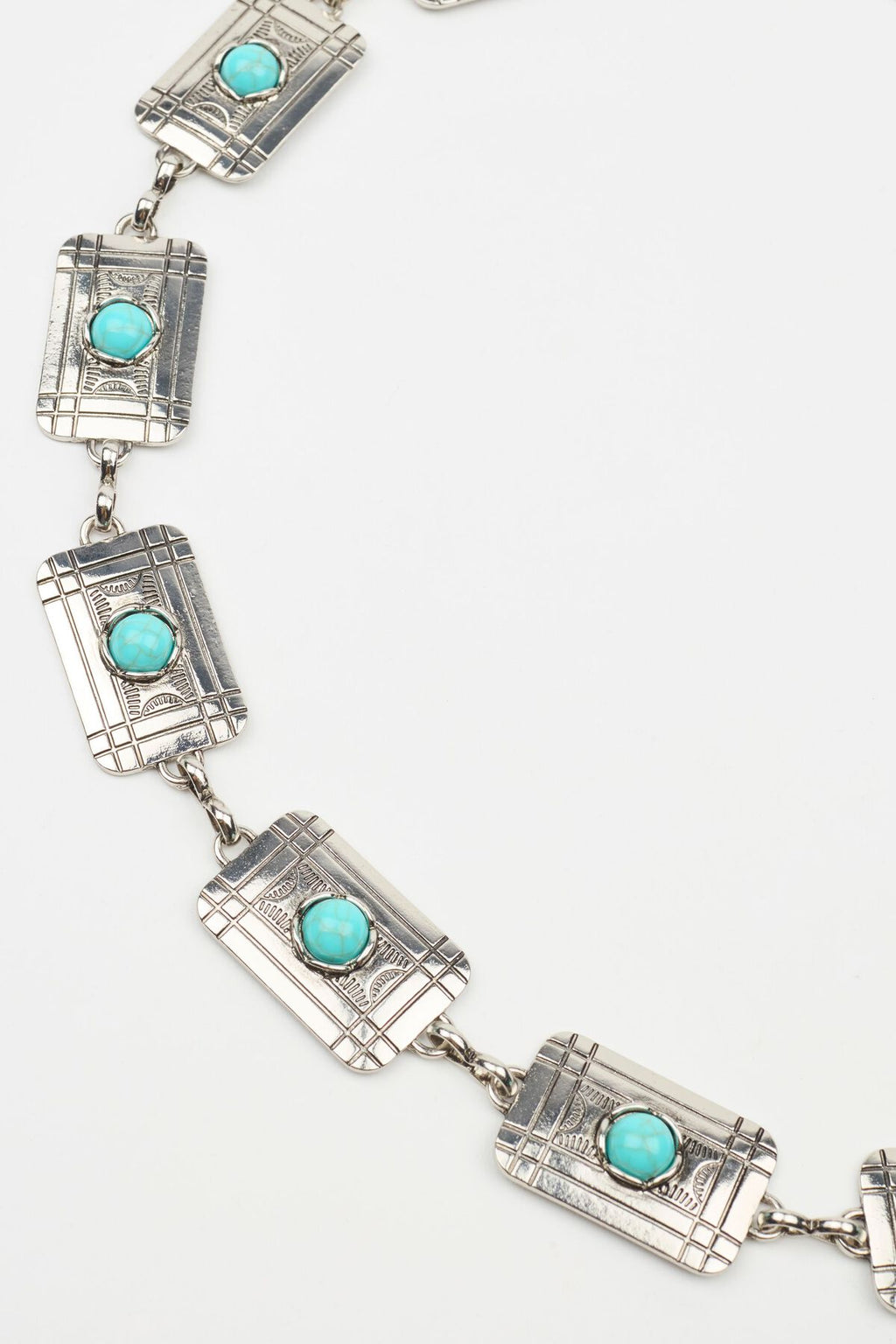 Ceinture métallique carrée occidentale