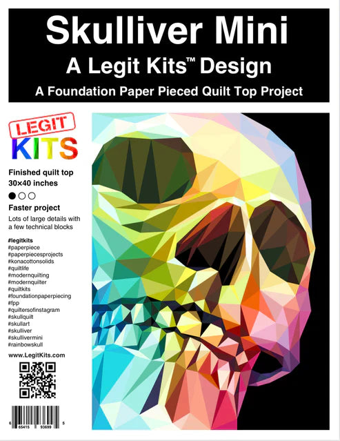 LEGIT KITS, Skulliver Mini Quilt Kit (Fabric Only)