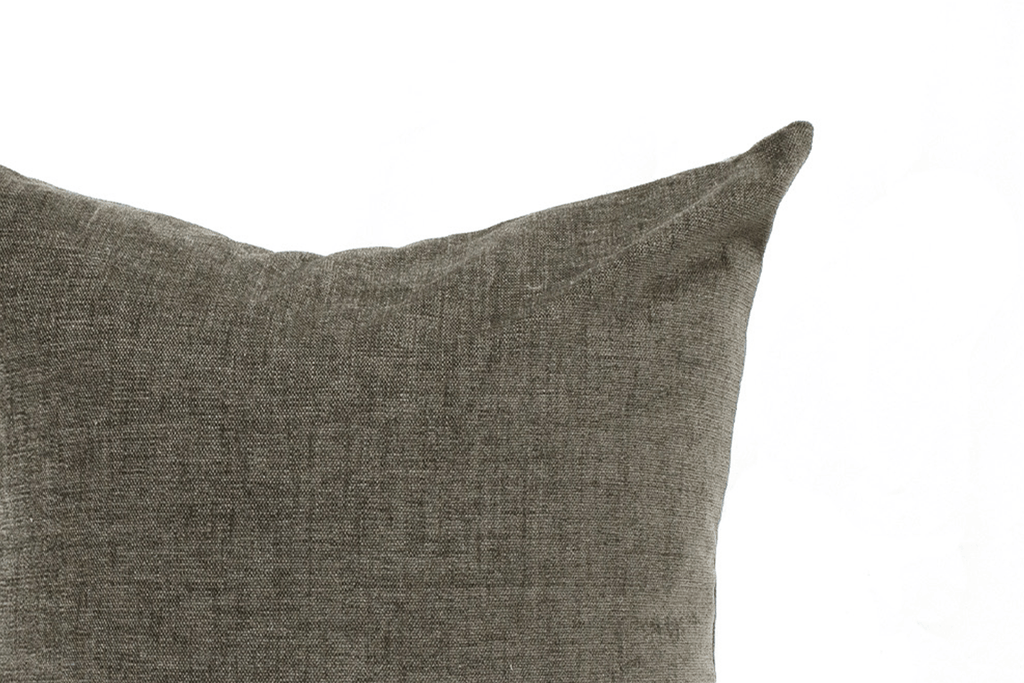 Housse de coussin en chenille couleur ardoise