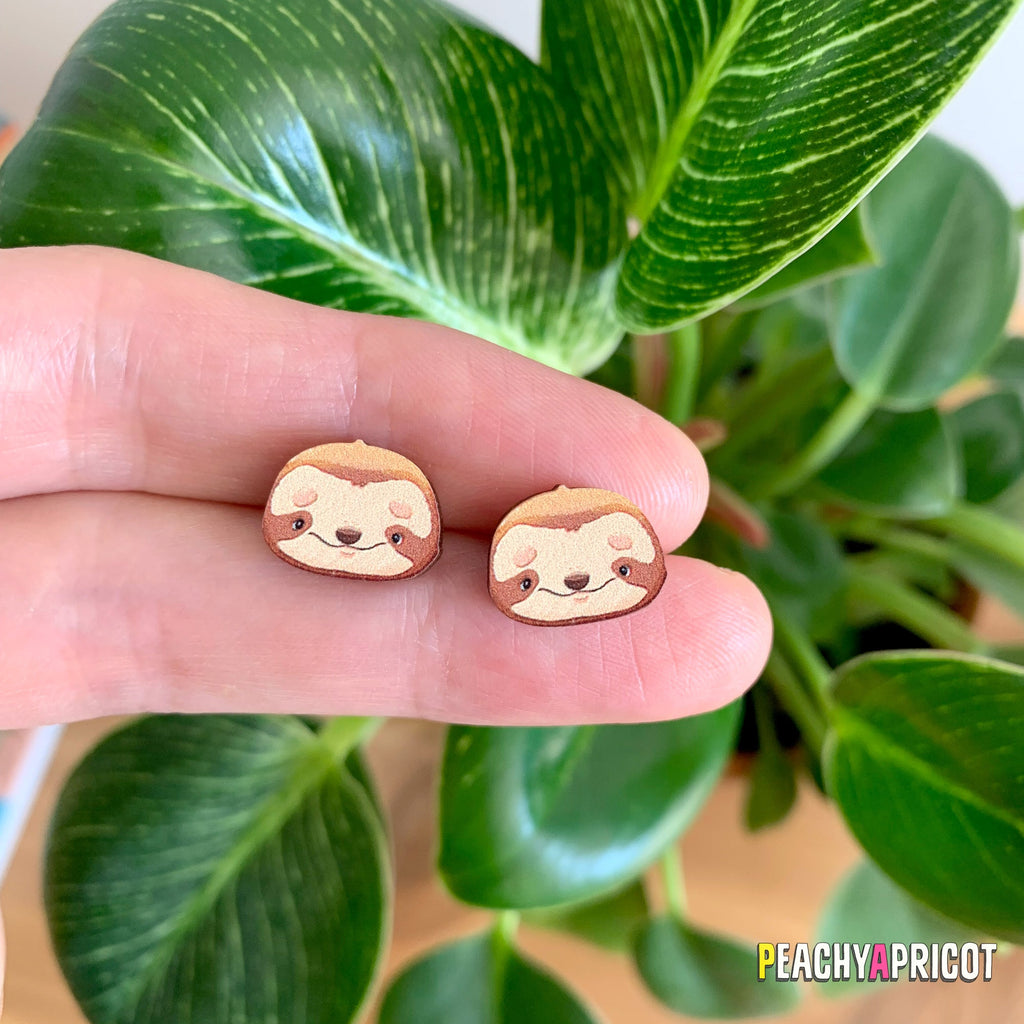 Boucles d'oreilles paresseux