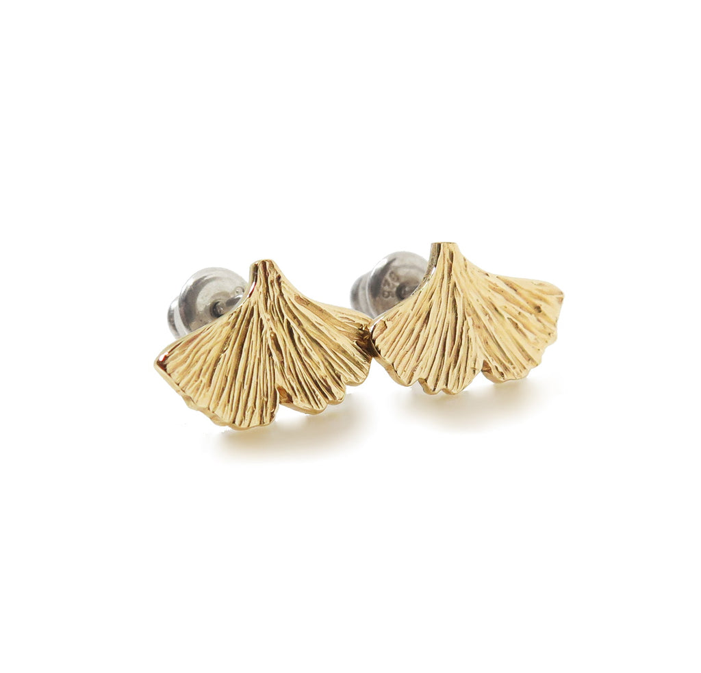 Ginkgo Stud Earrings - Small