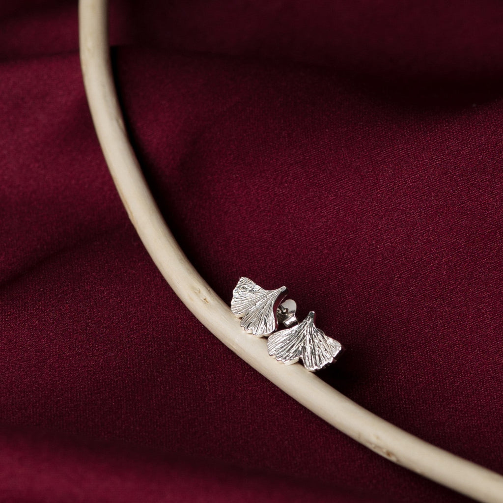 Ginkgo Stud Earrings - Small