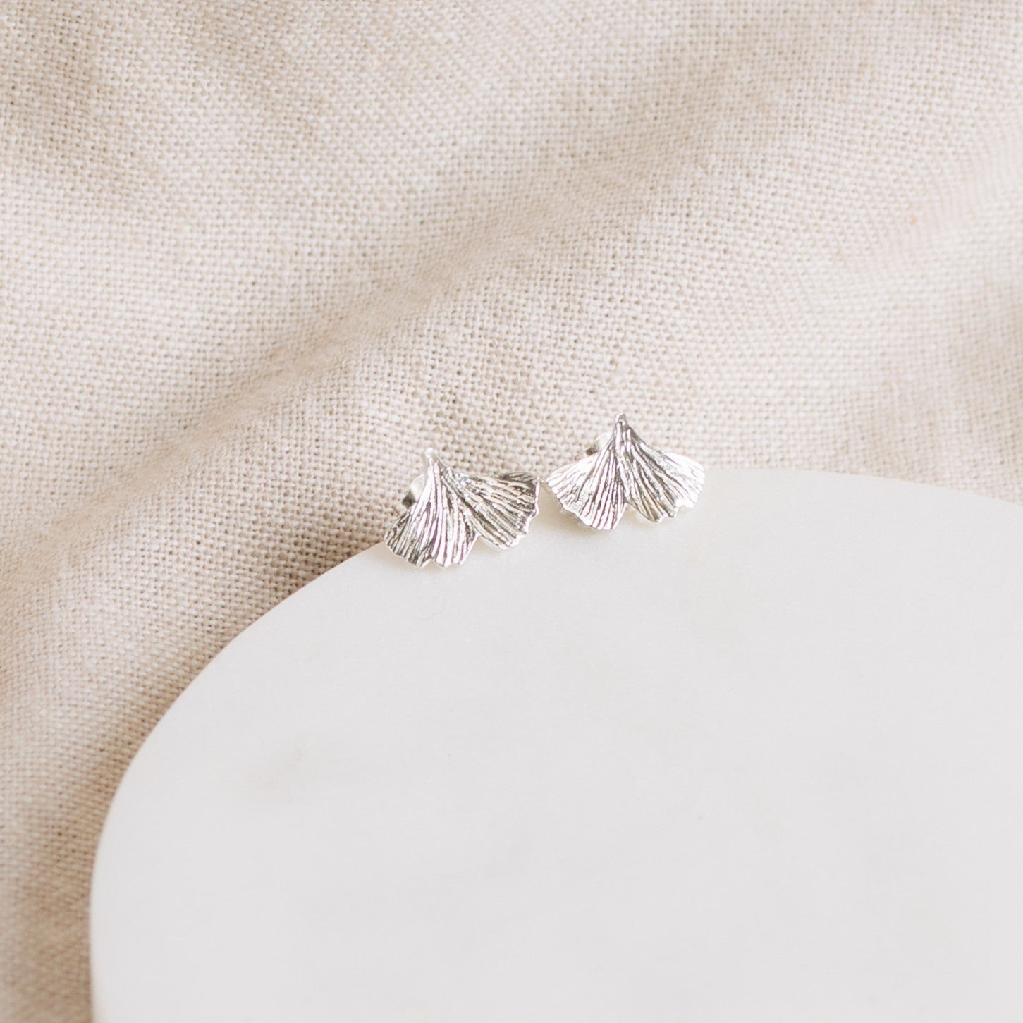 Ginkgo Stud Earrings - Small