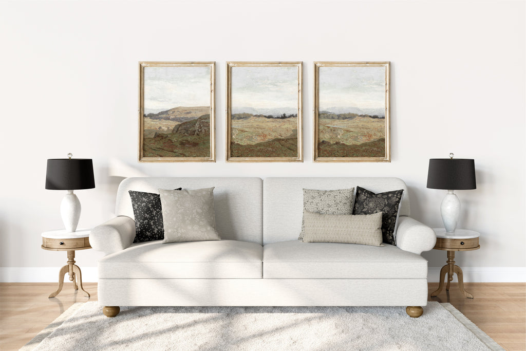 Tableau vintage de paysage couvert L0223A