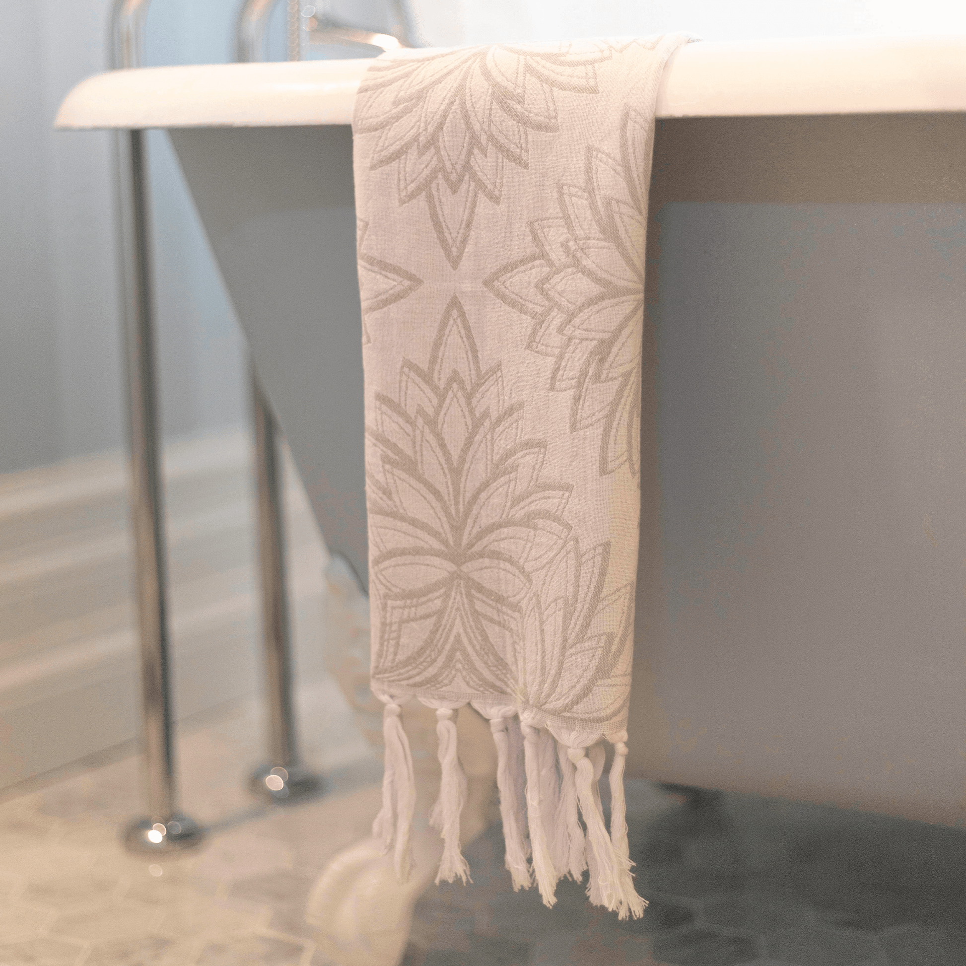 Serviettes turques Canada | Ensemble gris et blanc