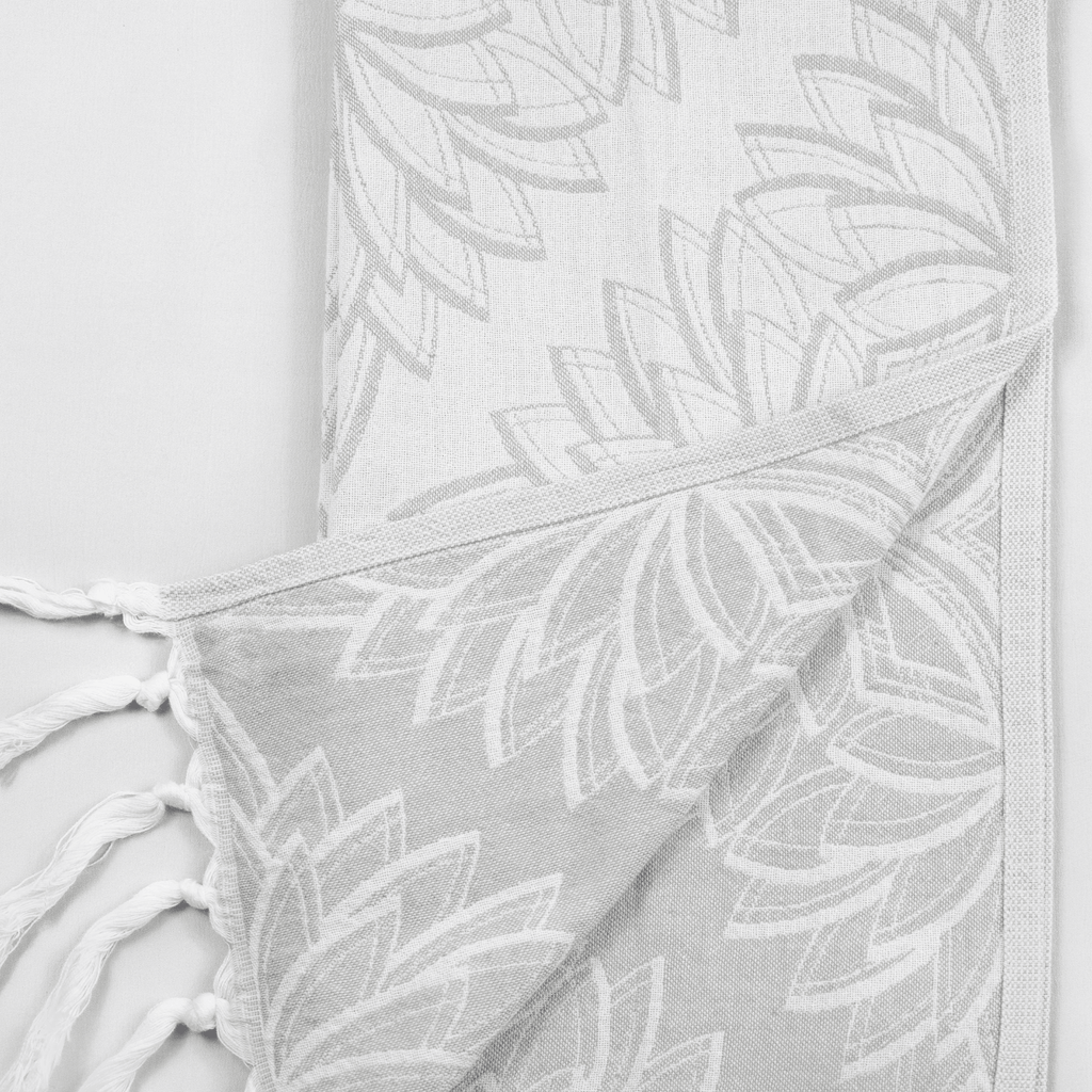 Turkish Towels Canada | Hand Towel | Grey + White