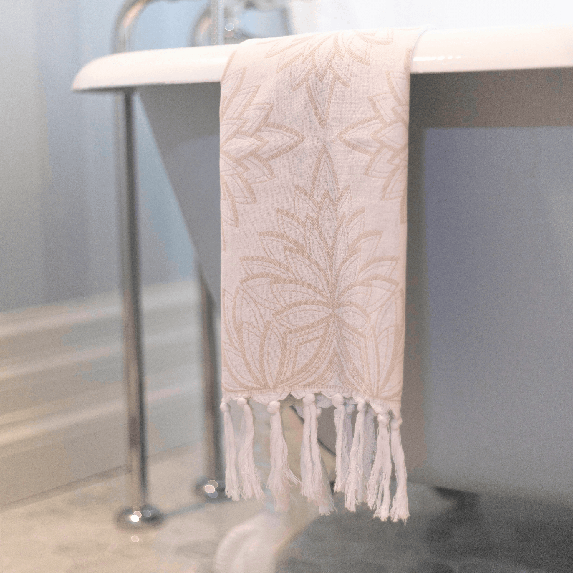 Serviettes turques Canada | Essuie-mains | Avoine + Blanc