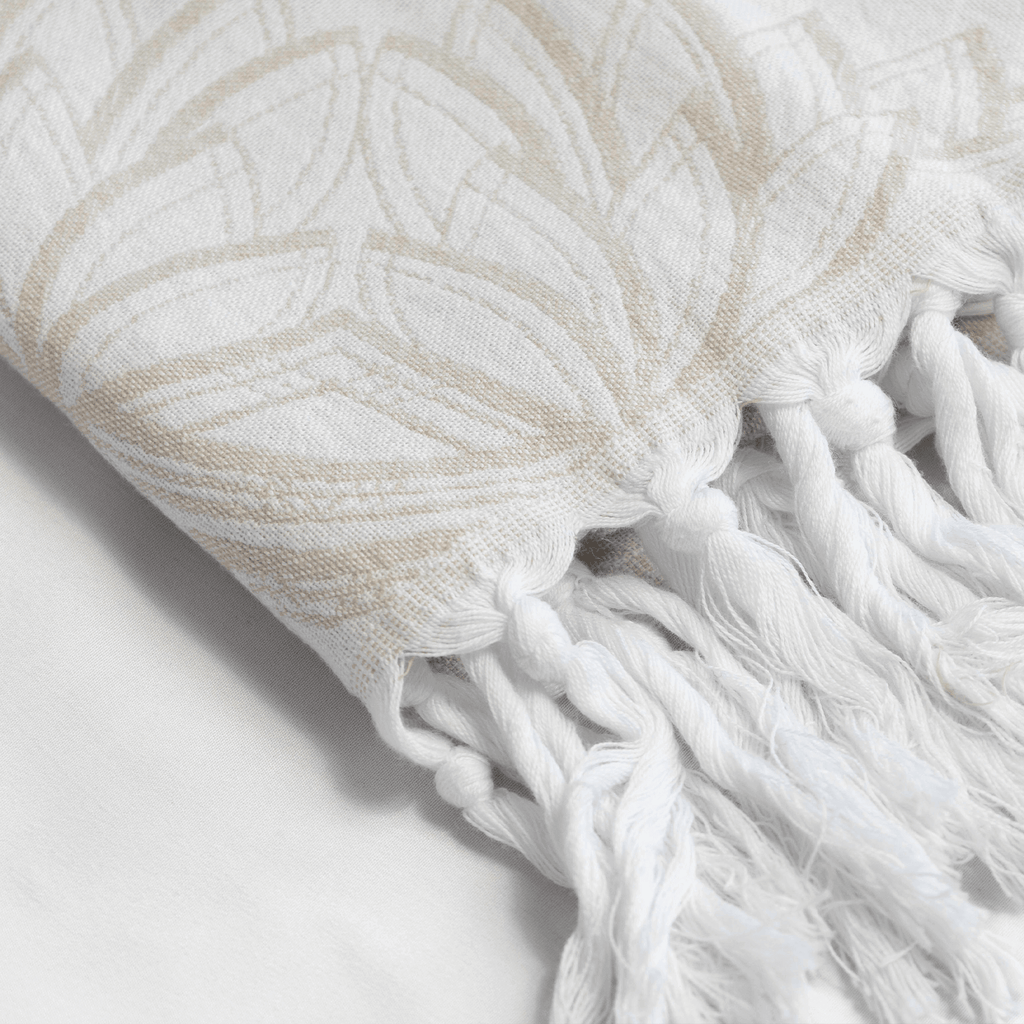 Serviettes turques Canada | Essuie-mains | Avoine + Blanc