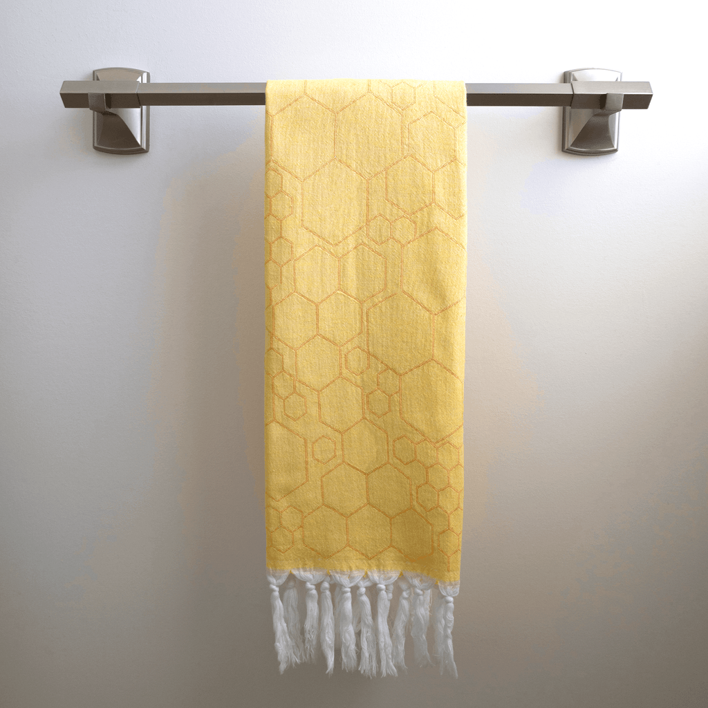 Turkish Towels Canada | Hand Towel | Yellow + Orange