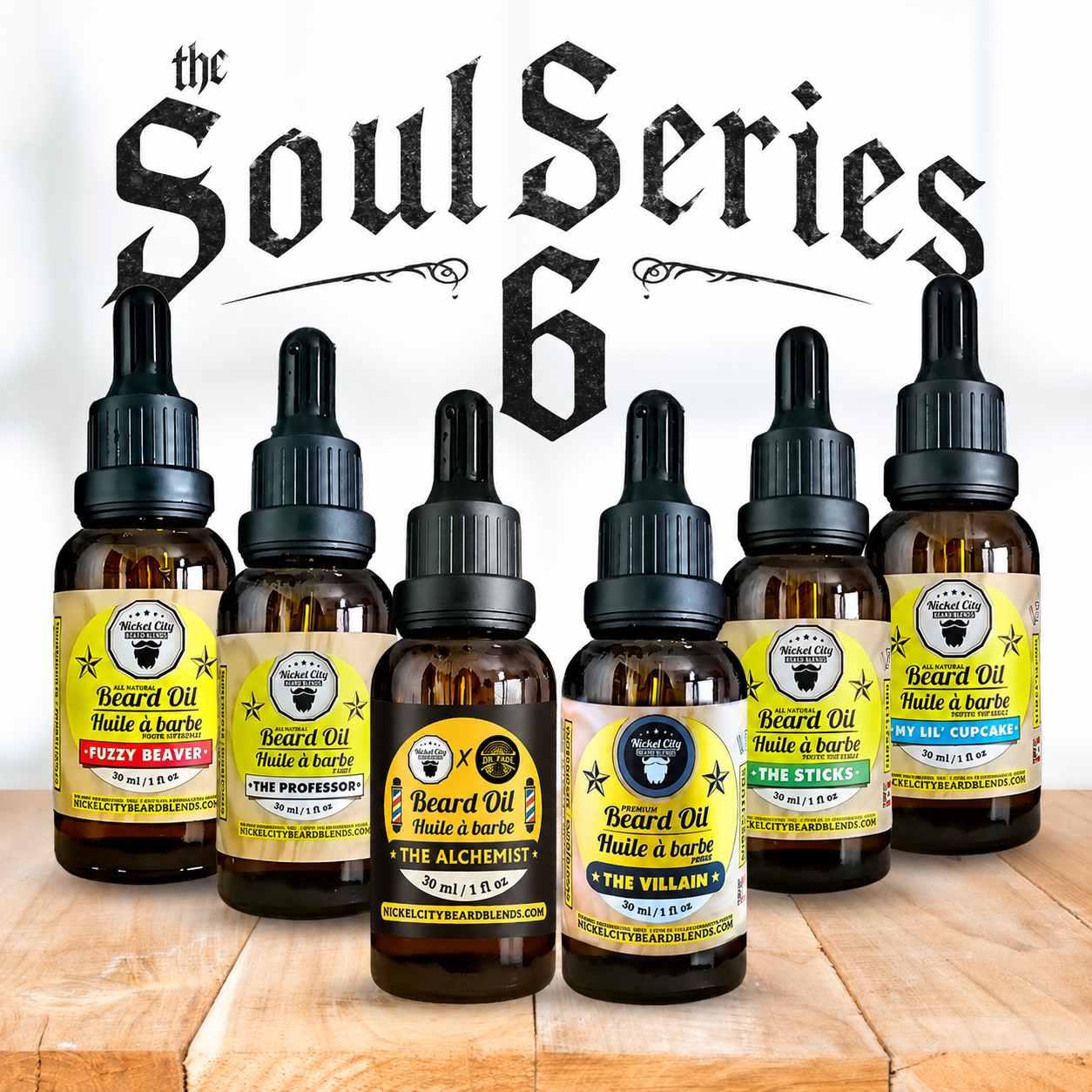 Coffret collector SoulSeries | 5 huiles à barbe + 5 cartes collector dorées (Édition limitée) 
