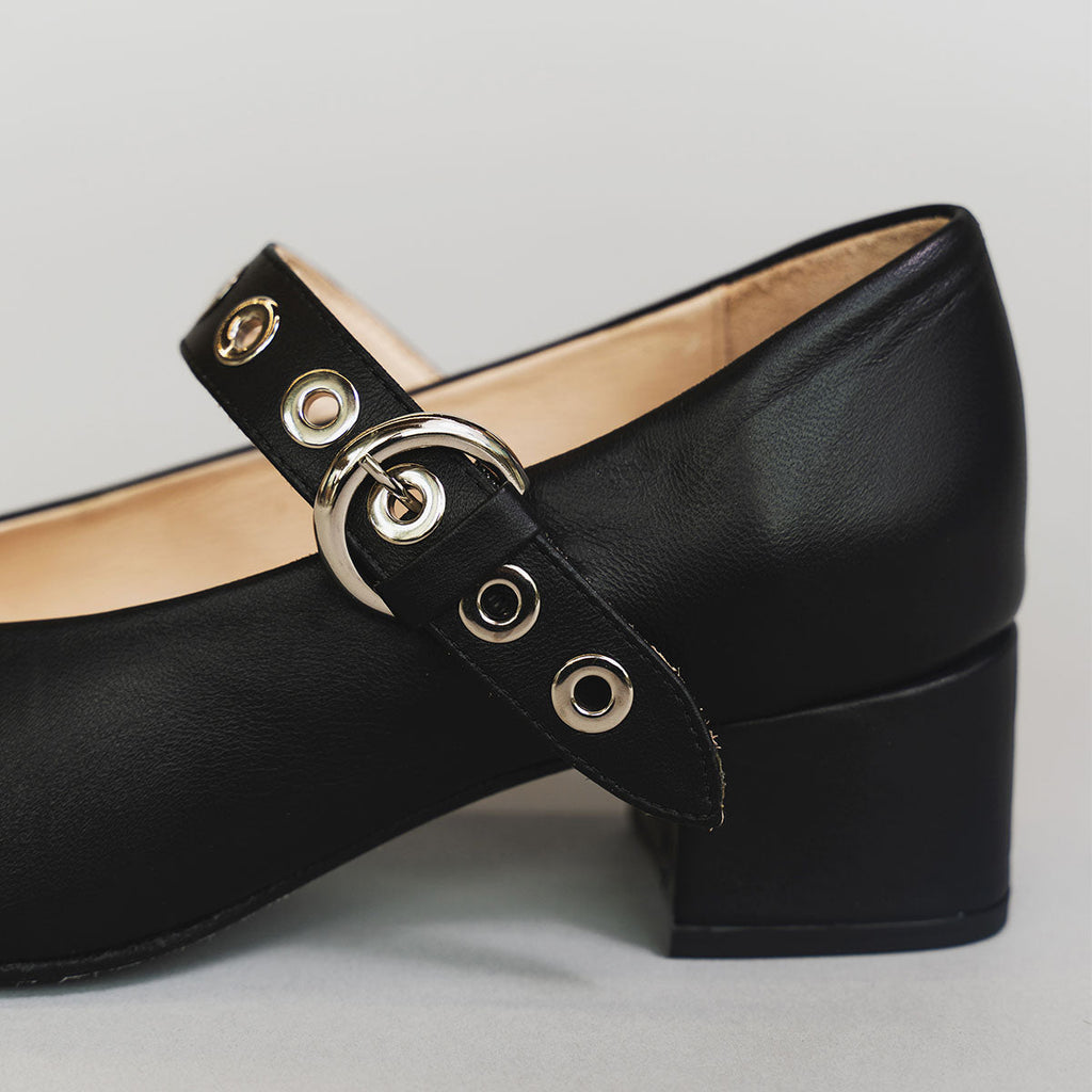 The BLVD Heeled Mary Jane Black