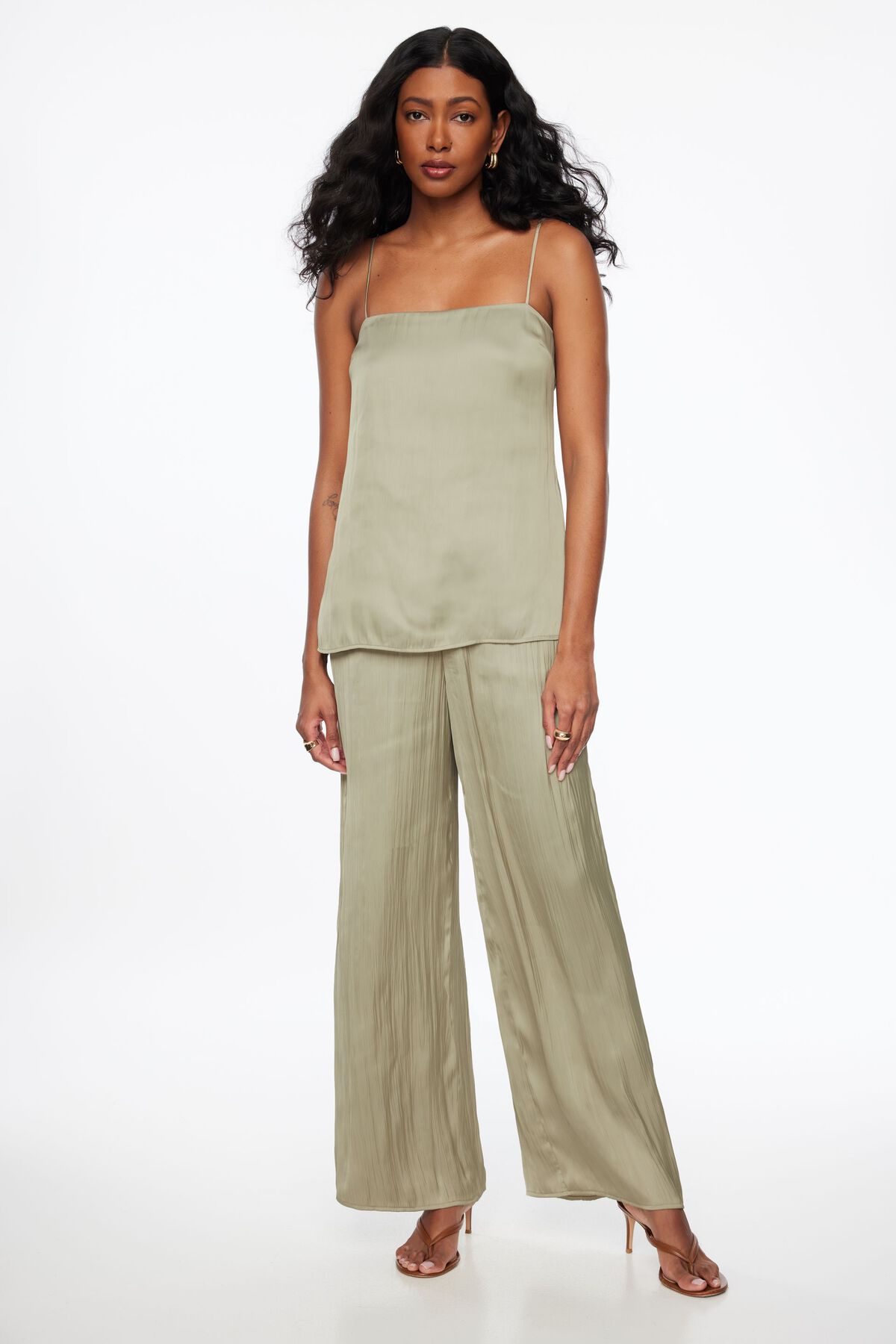 Camisole en satin froissé