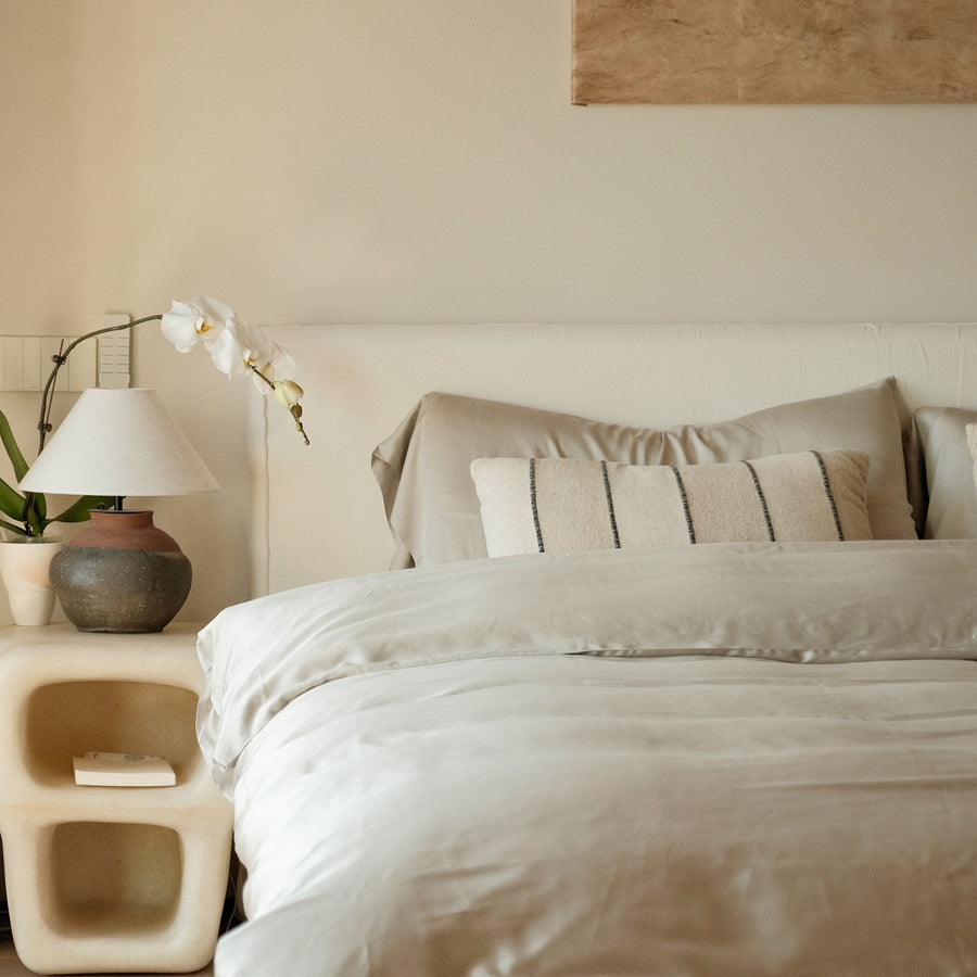 Ensemble de housse de couette en sergé de bambou biologique