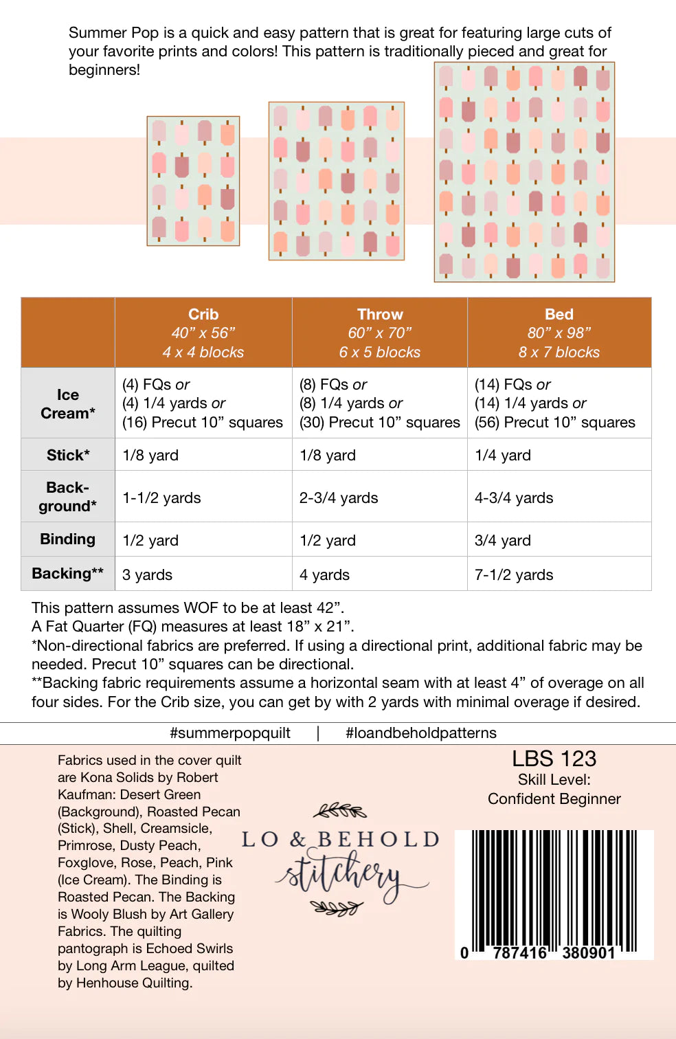 Summer Pop Quilt PATTERN