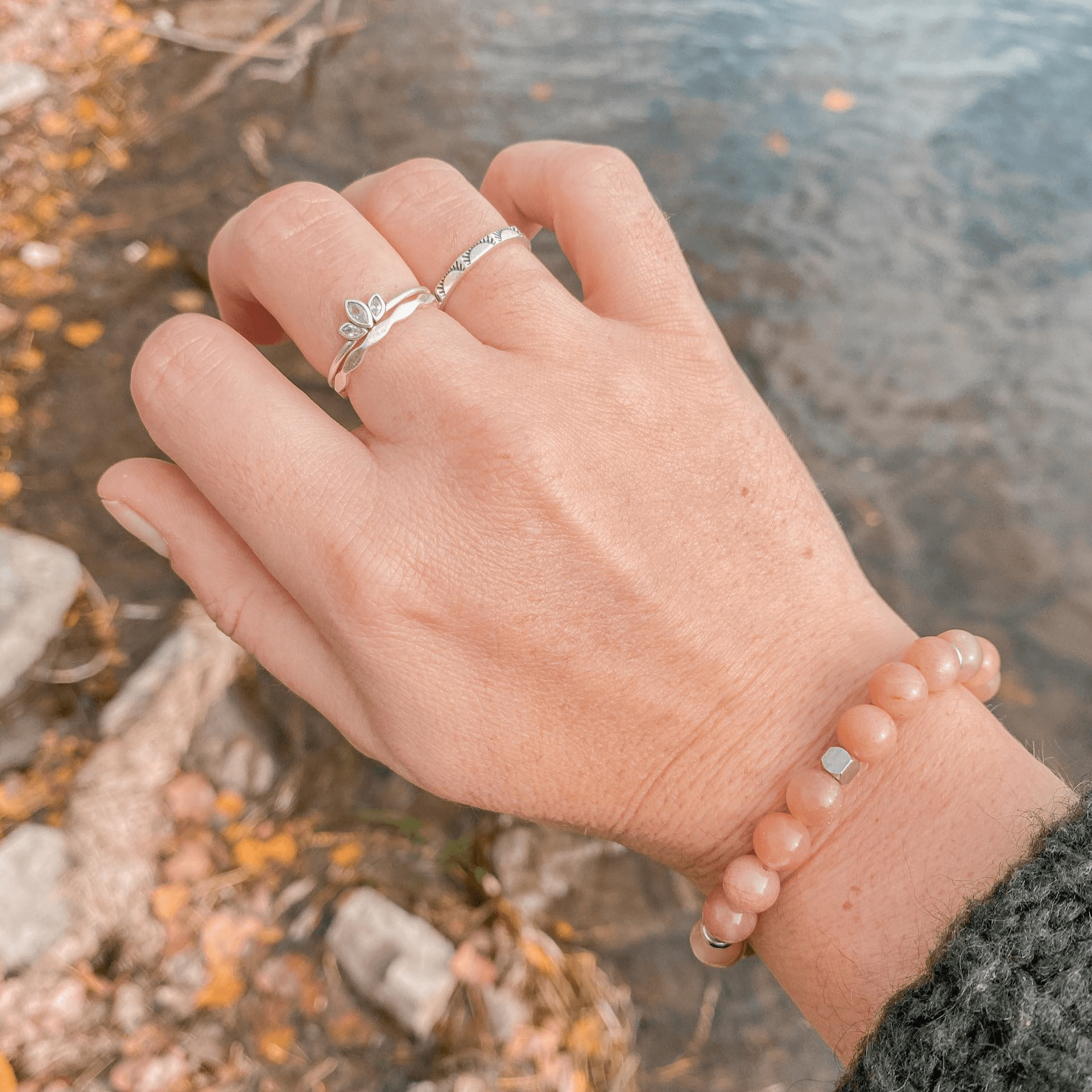 ENSOLEILLÉ | Bague multi-facettes en argent sterling 925