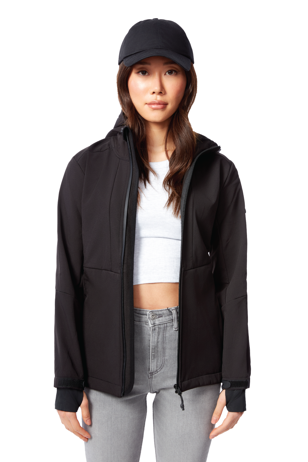 MACKENZIE | COUPE-VENT SOFTSHELL DOUBLÉ EN POLAIRE POUR FEMME, NOIR